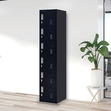 6-Door Locker for Office Gym Shed School Home Storage.
