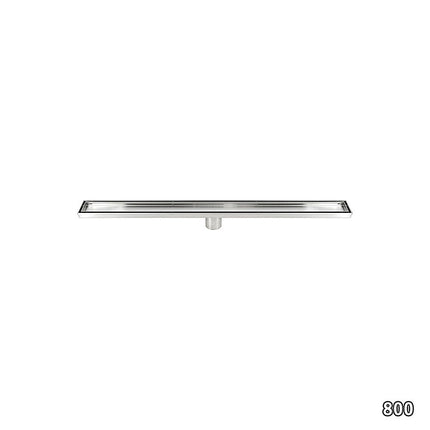 800mm Tile Insert Shower Bathroom Stainless Steel Grate Drain w/Centre outlet Floor Waste.