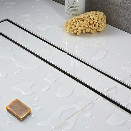 900mm Tile Insert Bathroom Shower Stainless Steel Grate Drain w/Centre outlet Floor Waste.