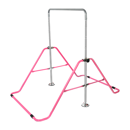 Kids Gymnastics Bars Training Horizontal Bar Monkey Kip Bar Pink.