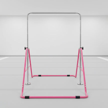 Kids Gymnastics Bars Training Horizontal Bar Monkey Kip Bar Pink.
