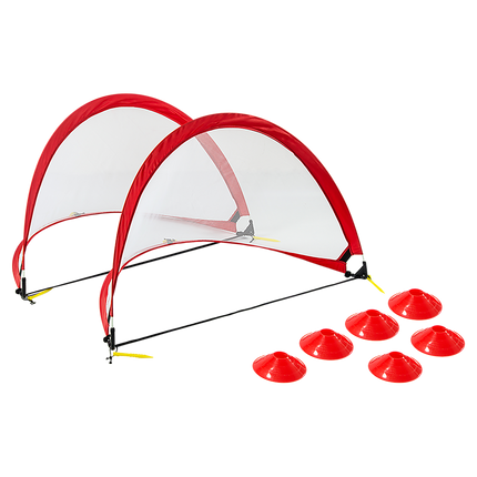 Portable Kids Soccer Goal Set with Cones.