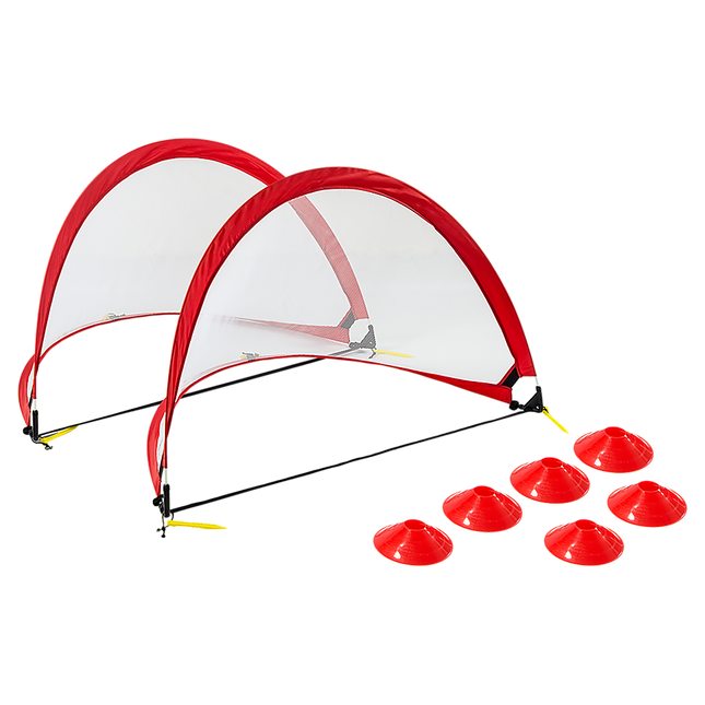 Portable Kids Soccer Goal Set with Cones.