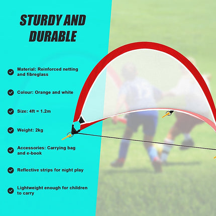 Portable Kids Soccer Goal Set with Cones.