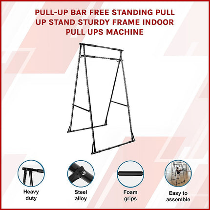Pull-up Bar Free Standing Pull up Stand Sturdy Frame Indoor Pull Ups Machine.