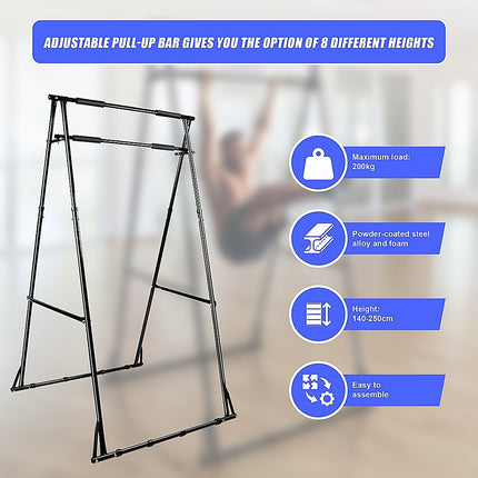 Pull-up Bar Free Standing Pull up Stand Sturdy Frame Indoor Pull Ups Machine.