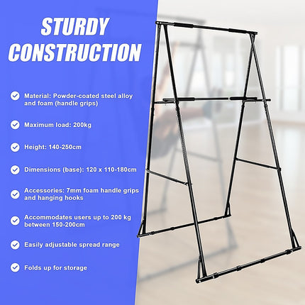 Pull-up Bar Free Standing Pull up Stand Sturdy Frame Indoor Pull Ups Machine.