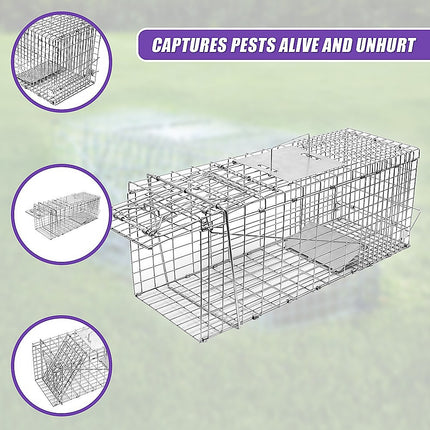 Trap Humane Possum Cage Live Animal Safe Catch Rabbit Cat Hare Fox Bird.