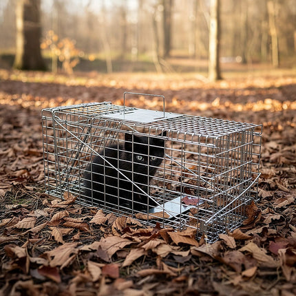 Trap Humane Possum Cage Live Animal Safe Catch Rabbit Cat Hare Fox Bird.