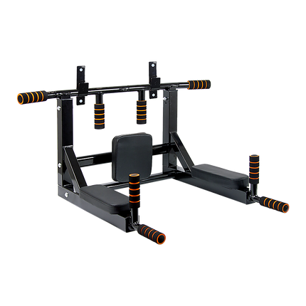 Heavy Duty Wall Mounted Power Station Pull Up Dip Knee Raise Bar.