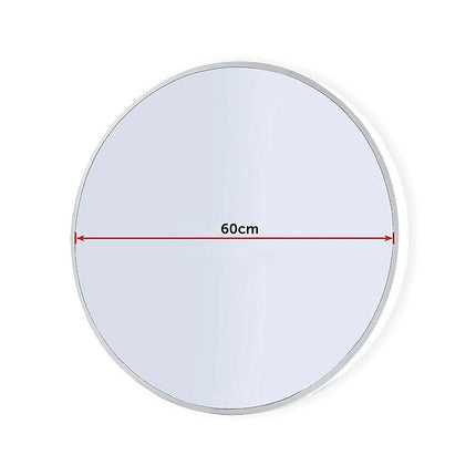60cm Round Wall Mirror Bathroom Makeup Mirror by Della Francesca.