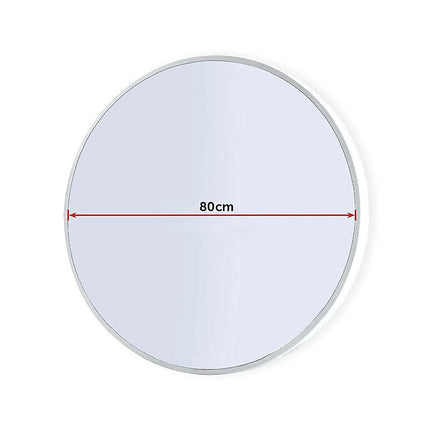80cm Round Wall Mirror Bathroom Makeup Mirror by Della Francesca.