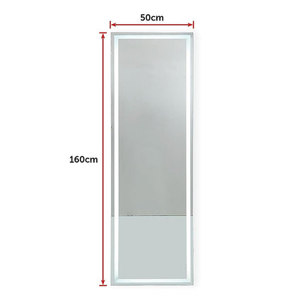 LED Full Length Mirror Standing Floor Makeup Wall Light Mirror 1.6M.