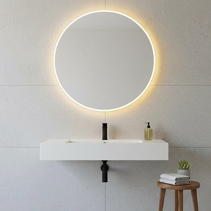 50cm LED Wall Mirror Bathroom Mirrors Light Decor Round.