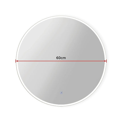 60cm LED Wall Mirror Bathroom Mirrors Light Decor Round.