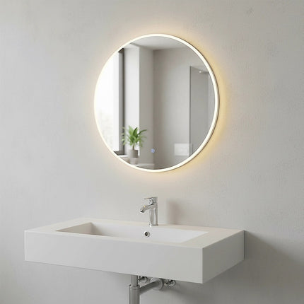 60cm LED Wall Mirror Bathroom Mirrors Light Decor Round.