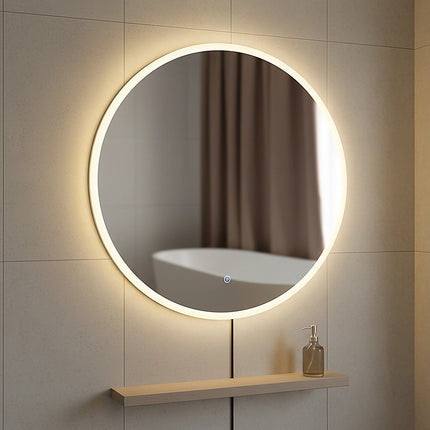 90cm LED Wall Mirror Bathroom Mirrors Light Decor Round.