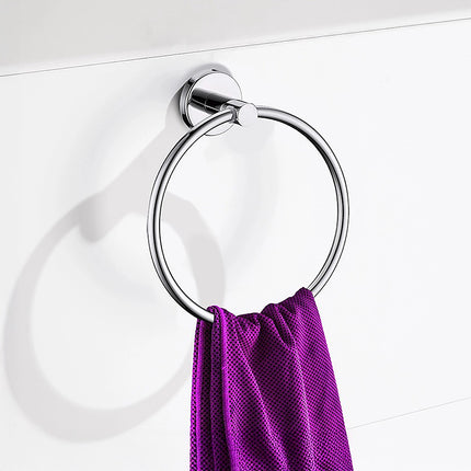 Classic Chrome Towel Bar Rail Ring Bathroom.