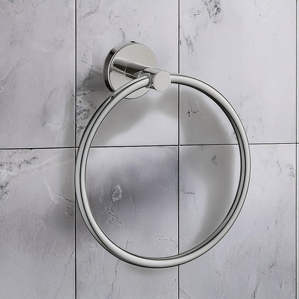 Classic Chrome Towel Bar Rail Ring Bathroom.