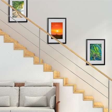 Photo Frames Collage Black A3 Picture Frame Wall Set Home Decor 3PCS.