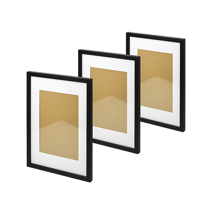Photo Frames Collage Black A3 Picture Frame Wall Set Home Decor 3PCS.
