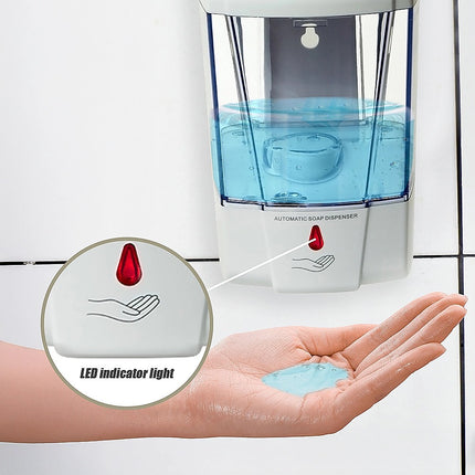 Automatic Liquid Soap/Alcohol Sanitizer Dispenser 700ML Hands-Free Sensor Wall.