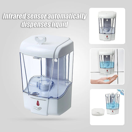 Automatic Liquid Soap/Alcohol Sanitizer Dispenser 700ML Hands-Free Sensor Wall.