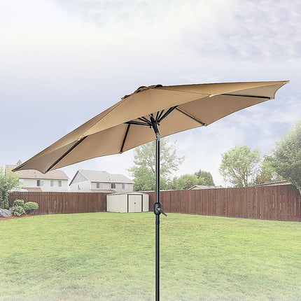 9FT Patio Umbrella Outdoor Garden Table Umbrella with 8 Sturdy Ribs.