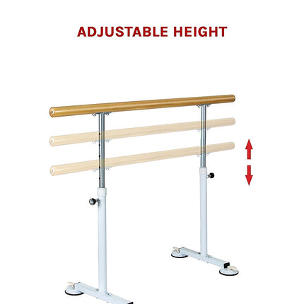 Wooden Portable Ballet Bar Stretch Barre Dance Bar 1.5M Freestanding Ballet Bar.