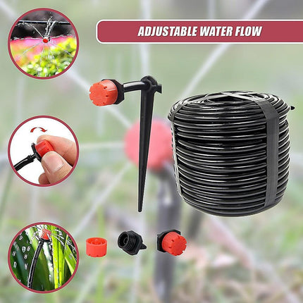 50M Hose Garden Irrigation System Plant Watering DIY Micro Drip Kits.
