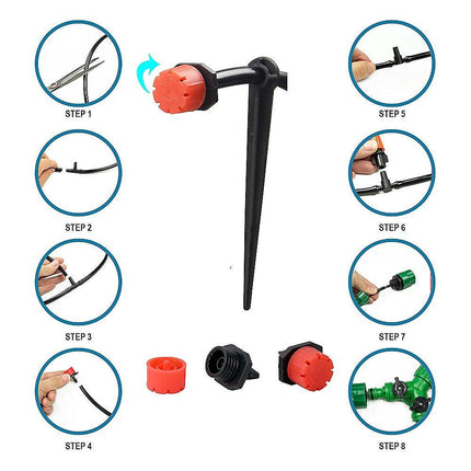 50M Hose Garden Irrigation System Plant Watering DIY Micro Drip Kits.