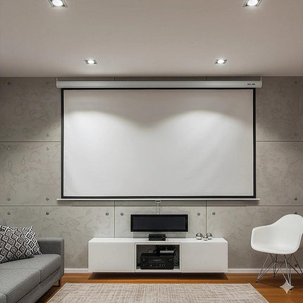 100 Inch 16:9 Manual Pull Down Outdoor Projector Projection Screen Theater Movie.