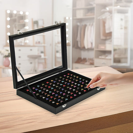 100 Earring Ring Holder Jewellery/Necklace Display Storage Gift Box Show Cases.