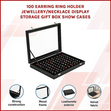 100 Earring Ring Holder Jewellery/Necklace Display Storage Gift Box Show Cases.