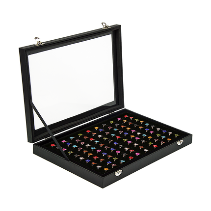 100 Earring Ring Holder Jewellery/Necklace Display Storage Gift Box Show Cases.