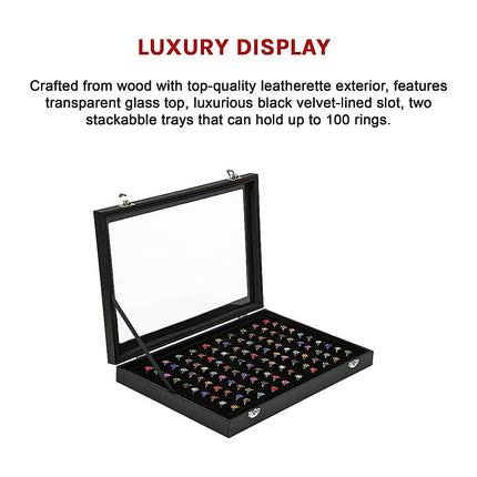 100 Earring Ring Holder Jewellery/Necklace Display Storage Gift Box Show Cases.