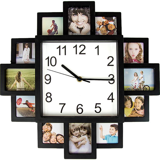 Photo Frame Clock Picture Collage 12Picture Display Photowall.