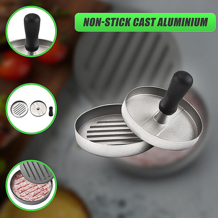 Large Round Hamburger Patty Maker Grill Press Burger Metal Mold Cooking Tools.