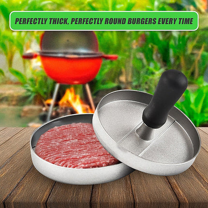 Large Round Hamburger Patty Maker Grill Press Burger Metal Mold Cooking Tools.