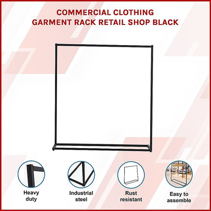 Commercial Clothing Garment Rack Retail Shop Black.