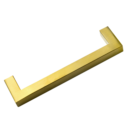 15x Brushed Brass Drawer Pulls Kitchen Cabinet Handles - Gold Finish 128mm.