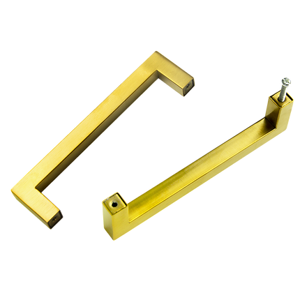 15x Brushed Brass Drawer Pulls Kitchen Cabinet Handles - Gold Finish 128mm.