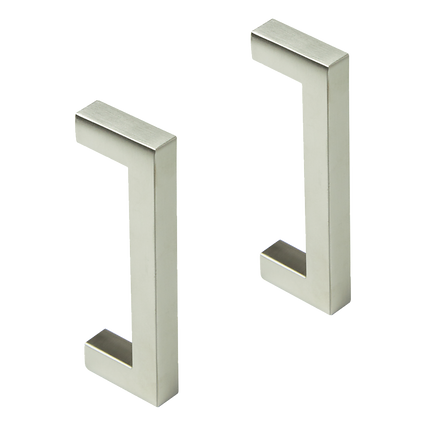Brushed Nickel Stainless Steel Kitchen Cabinet Square Drawer Pull Door Handles 15-Pack.