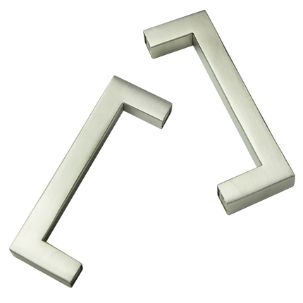 Brushed Nickel Stainless Steel Kitchen Cabinet Square Drawer Pull Door Handles 15-Pack.