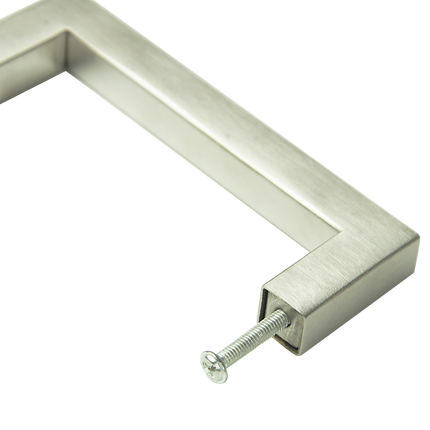 Brushed Nickel Stainless Steel Kitchen Cabinet Square Drawer Pull Door Handles 15-Pack.