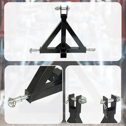 Heavy Duty Steel 3 Point 2" Trailer Hitch Receiver Tow Drawbar For Cat 1 Tractor.