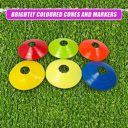60 Pack Sports Training Discs Markers Cones Soccer AFL Exercise Personal Fitness.