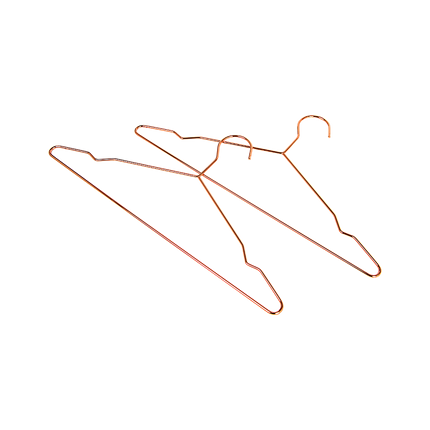 Adult 16.5" Rose Gold Shiny Metal Wire Coat Suit Top Clothes Hangers (60pc per set).