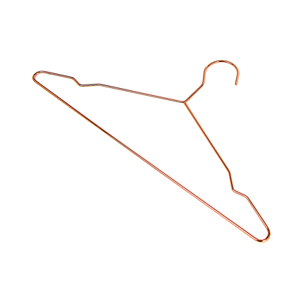 Adult 16.5" Rose Gold Shiny Metal Wire Coat Suit Top Clothes Hangers (60pc per set).