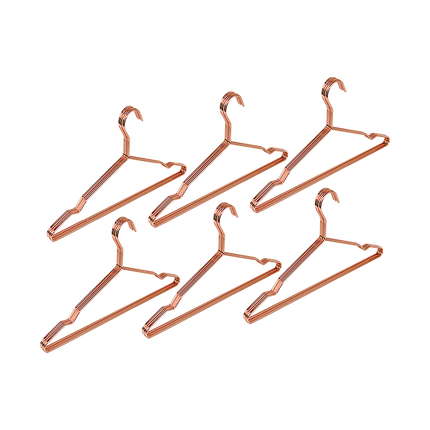 Adult 16.5" Rose Gold Shiny Metal Wire Coat Suit Top Clothes Hangers (60pc per set).